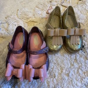 Mini Melissa toddler size 7 shoes - previously worn - Ultragirl and Mary Janes
